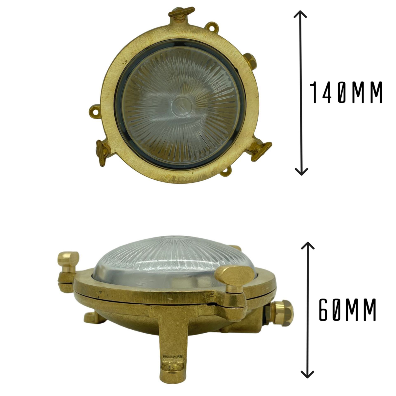 Mini Compass Bulkhead Bulkhead (Raw Brass)
