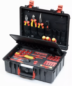Wiha eMobility VDE Insulated Electric Vehicle (EV) Charging Point Installers Tool Kit 62 Piece 45833