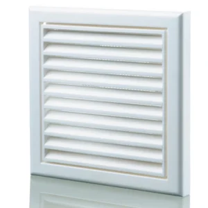 Blauberg Plastic 100mm 4" Vented Fixed Grille C/W Flyscreen | DECOR 155X155-100S White