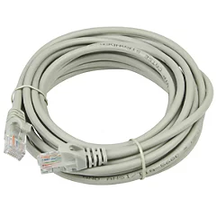 Grey Unshielded RJ45 Cat 5e Ethernet Cable 5m