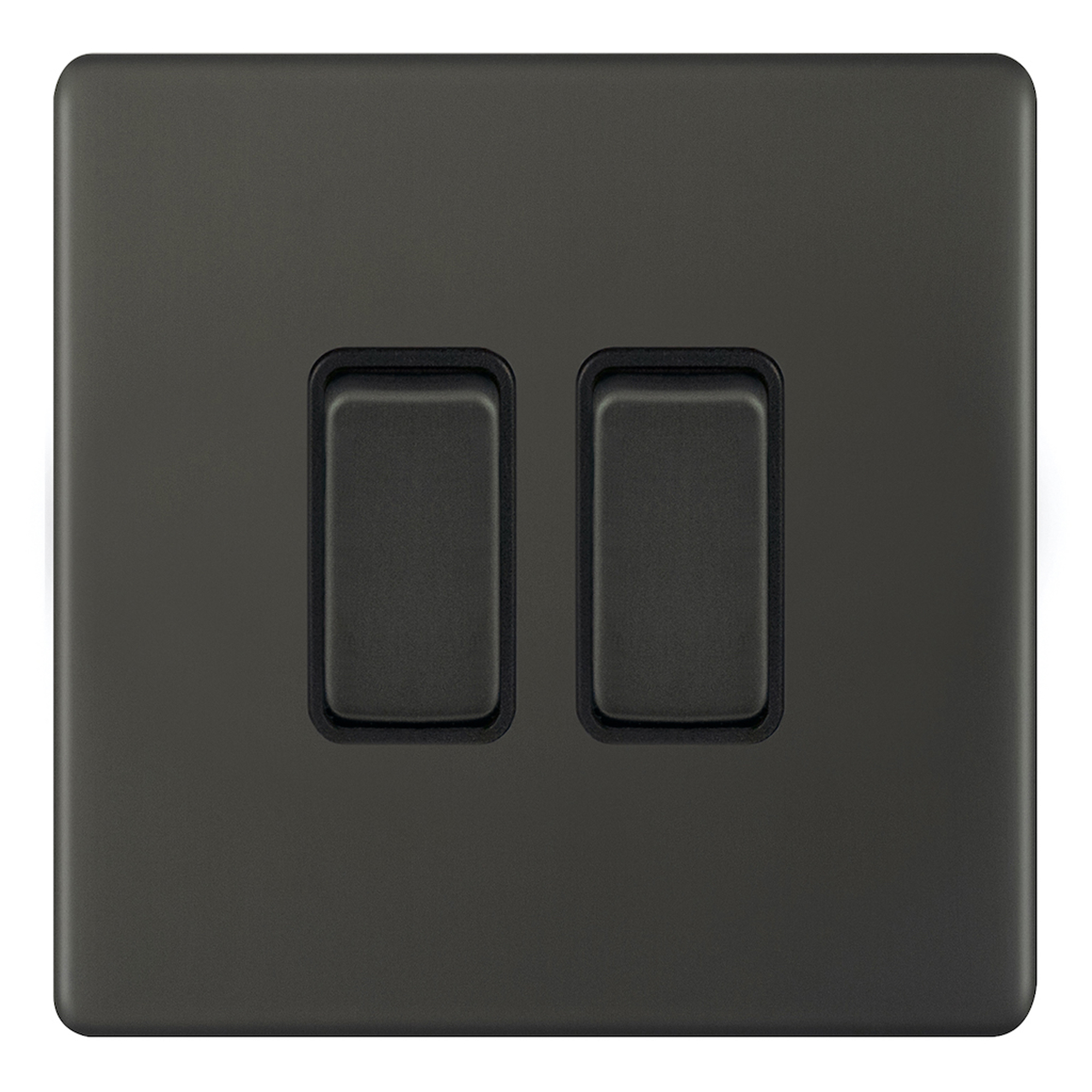 10 Amp Plate Switch - 2 Gang 2 Way - X-Rated - Range Selectric 5M-PLUS Screwless