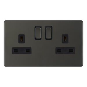 13 Amp Socket Outlets DP + 2 Earth Terminals - Switched - Range Selectric 5M-PLUS Screwless