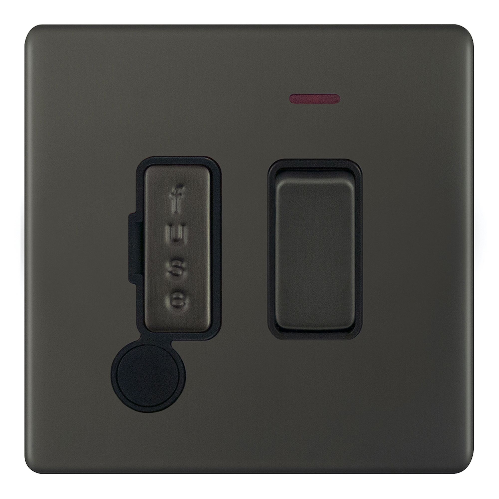 13 Amp Fused Connection Unit with LED Neon & Flex Outlet DP - Switched - Range Selectric 5M-PLUS Screwless