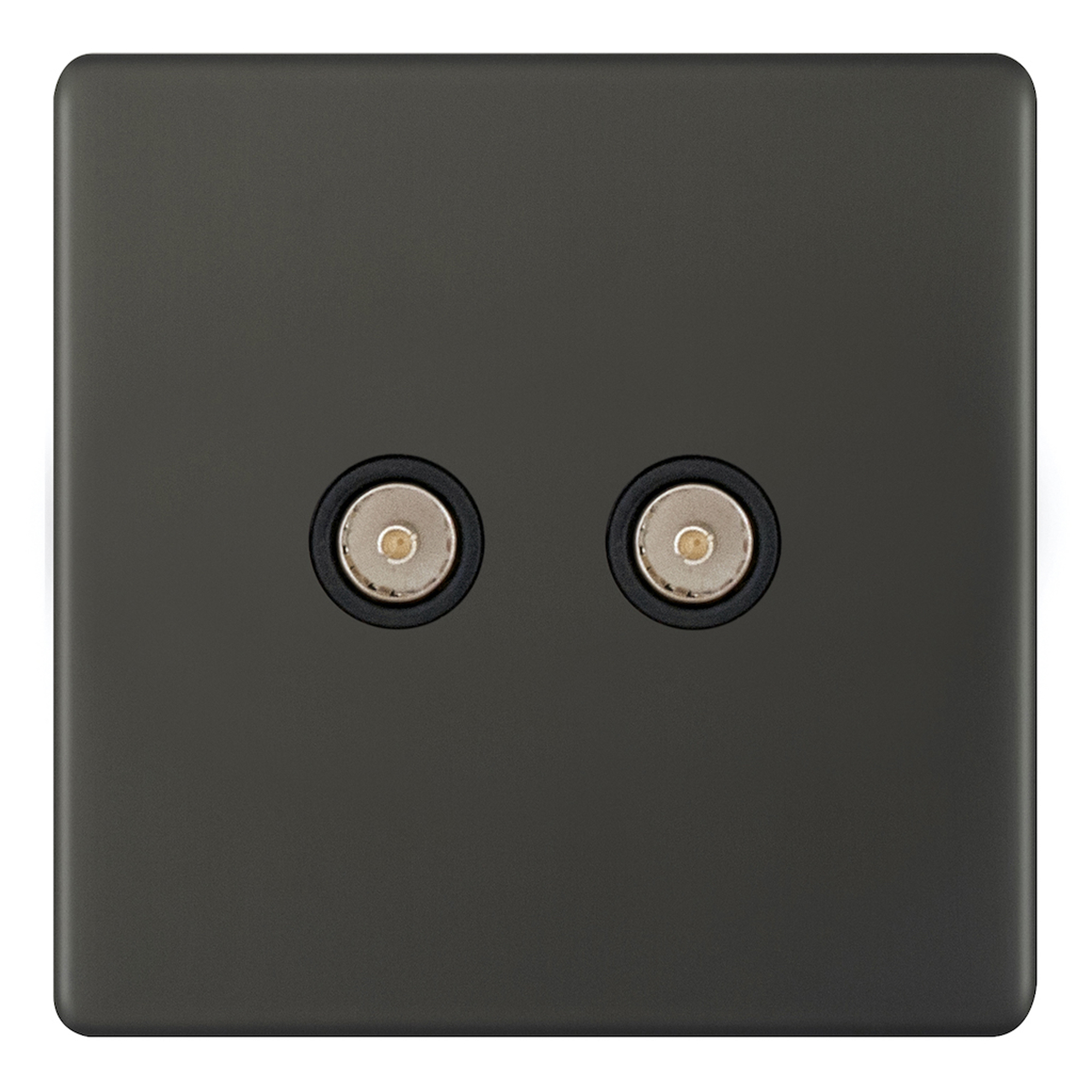 2 Gang TV/FM Coaxial/Aerial Socket - Range Selectric 5M-PLUS Screwless