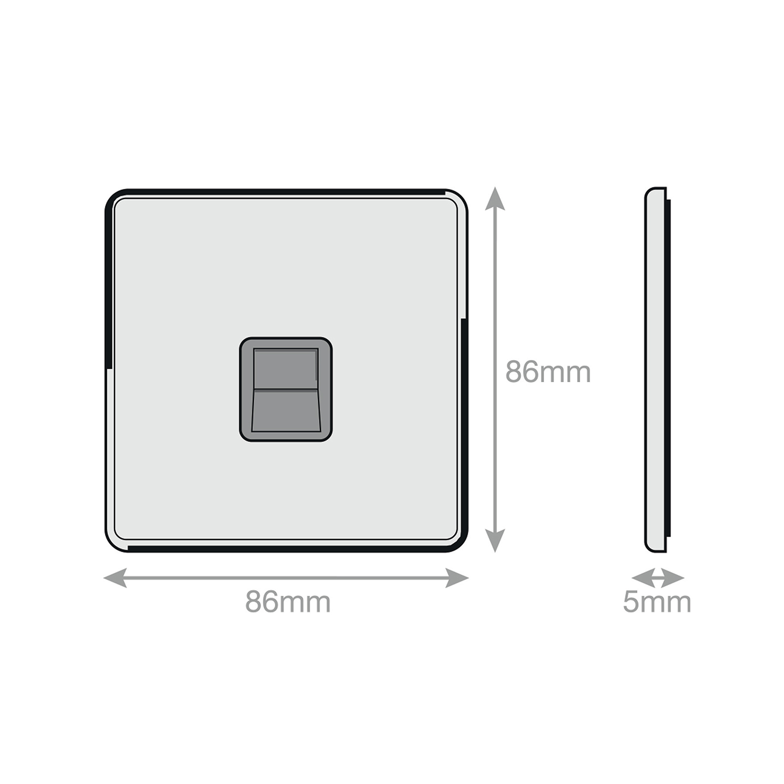 1 Gang BT (Master) Communication / Data Socket - Range Selectric 5M-PLUS Screwless