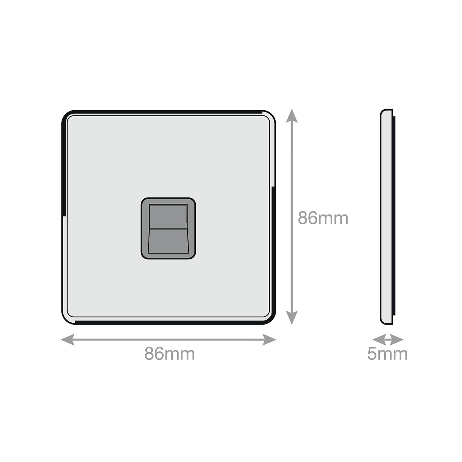 1 Gang BT (Secondary Communication / Data Socket - Range Selectric 5M-PLUS Screwless