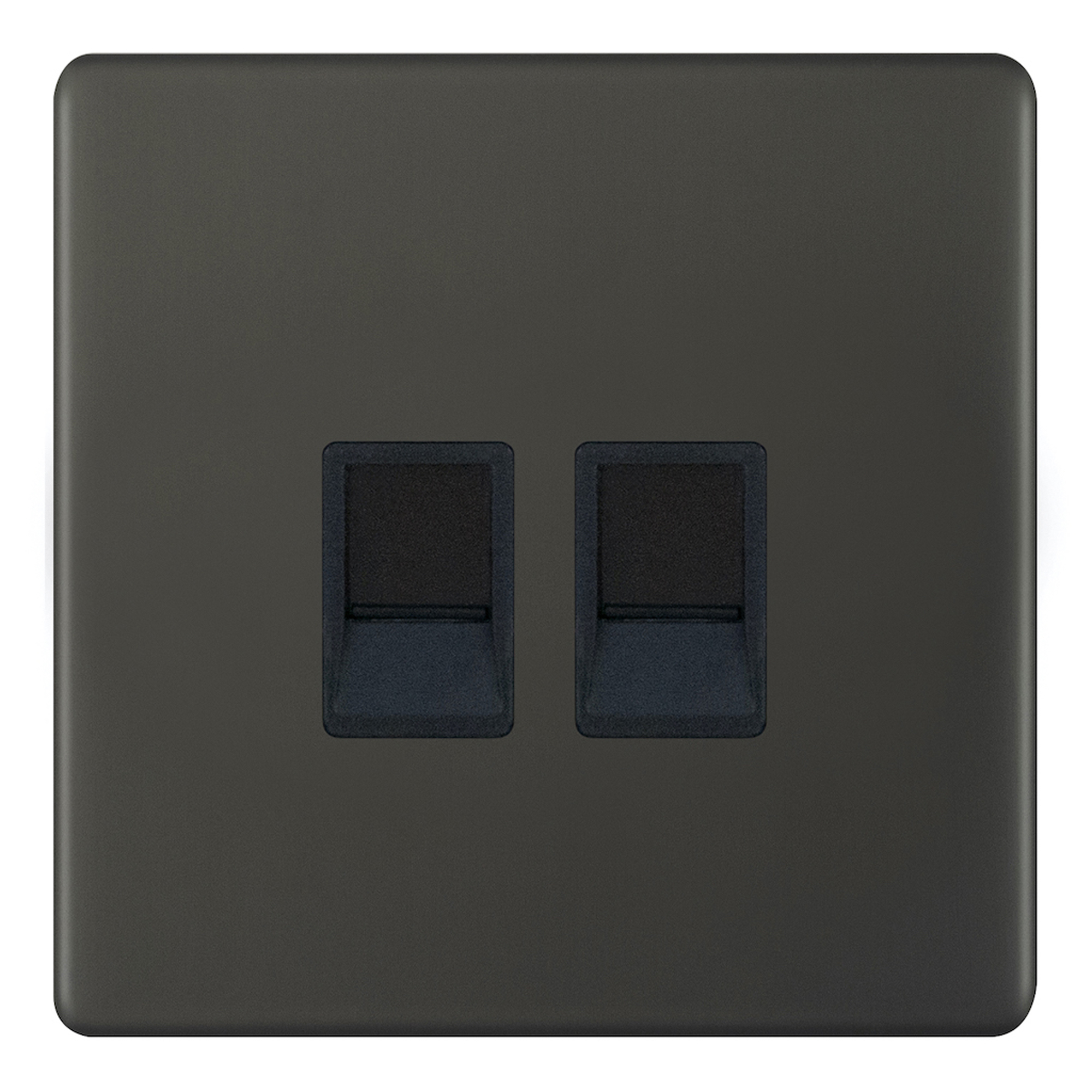 2 Gang RJ45 Computer / Data Socket - Range Selectric 5M-PLUS Screwless
