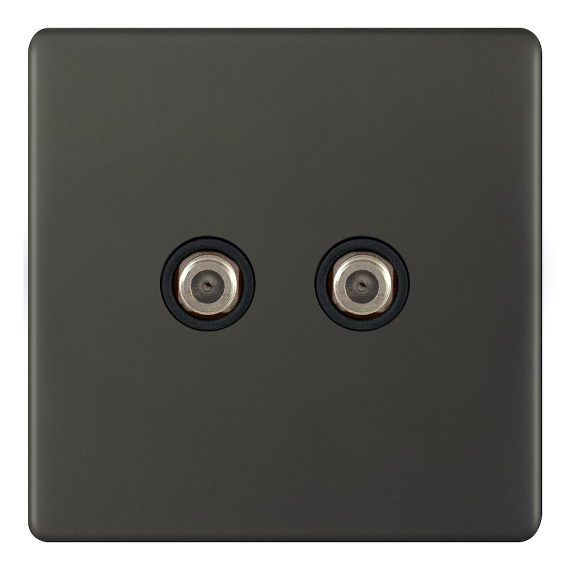 2 Gang F-Type Satellite Socket - Range Selectric 5M-PLUS Screwless