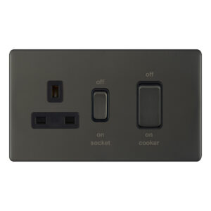 45 Amp Cooker Unit with 13 Amp Switched Socket - Range Selectric 5M-PLUS Screwless