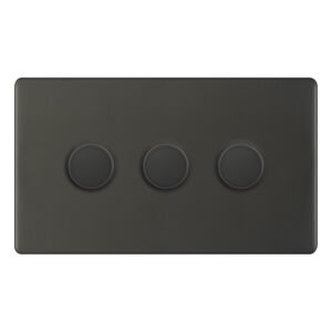 LED Dimmer - 5-100W, 3 Gang 2 Way - Range Selectric 5M-PLUS Screwless