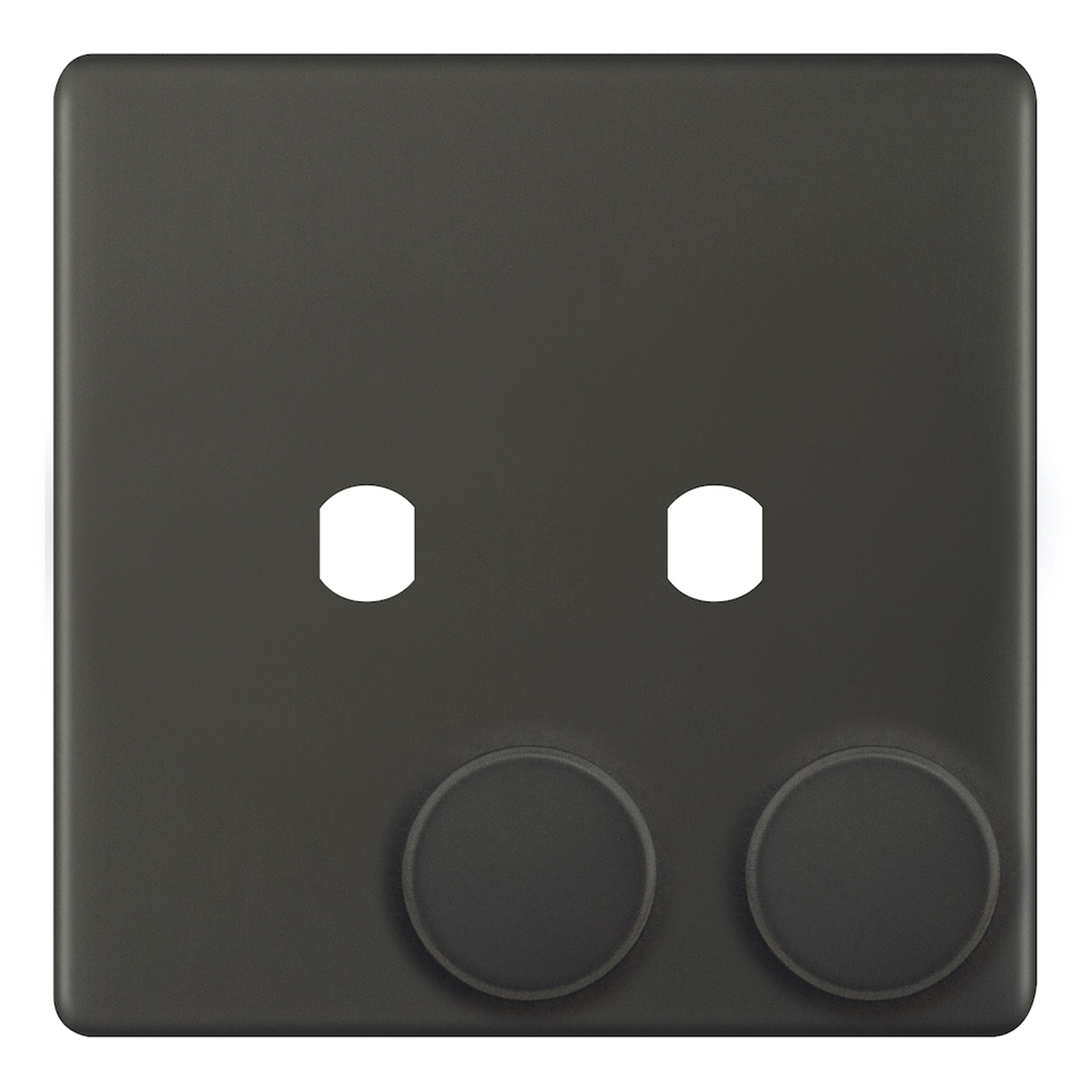 Empty Dimmer Plate - 2 Aperture Plate with Knobs - Range Selectric 5M-PLUS Screwless