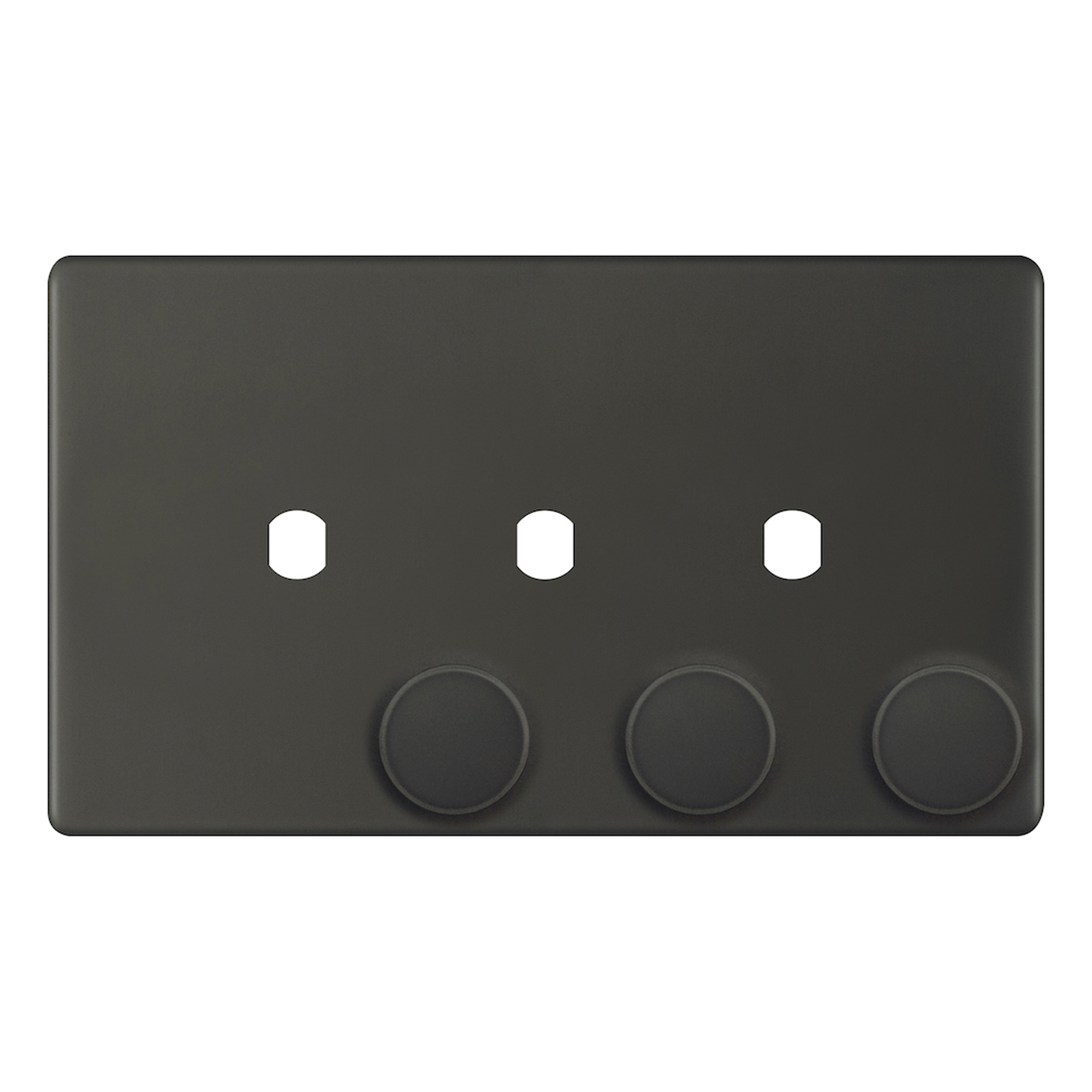 Empty Dimmer Plate - 3 Aperture Plate with Knobs - Range Selectric 5M-PLUS Screwless