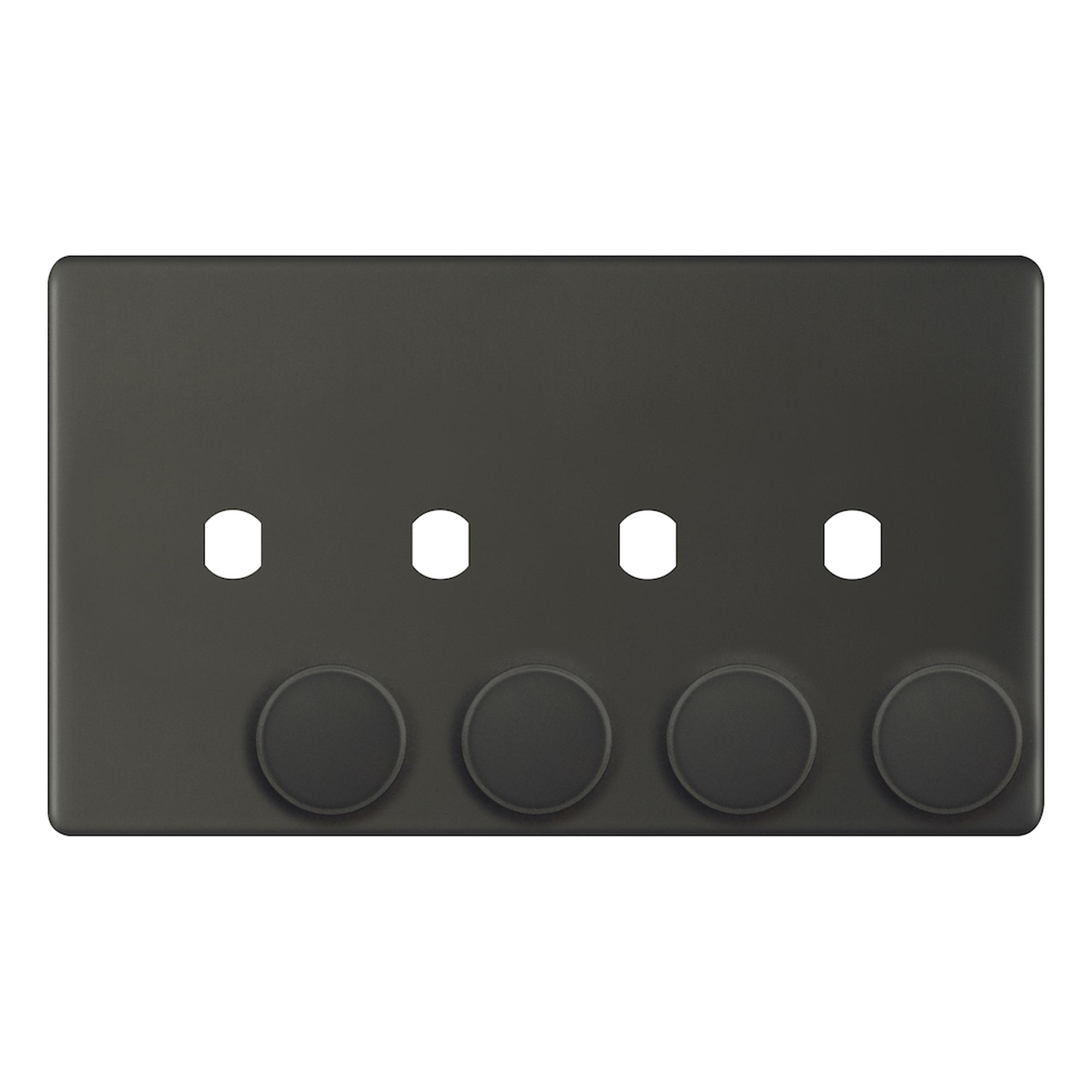 Empty Dimmer Plate - 4 Aperture Plate with Knobs - Range Selectric 5M-PLUS Screwless