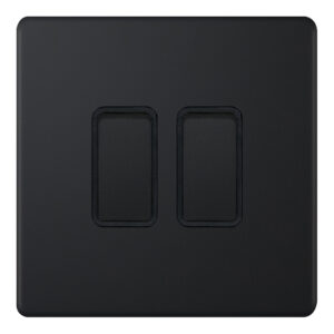 10 Amp Plate Switch - 2 Gang 2 Way - X-Rated - Range Selectric 5M-PLUS Screwless