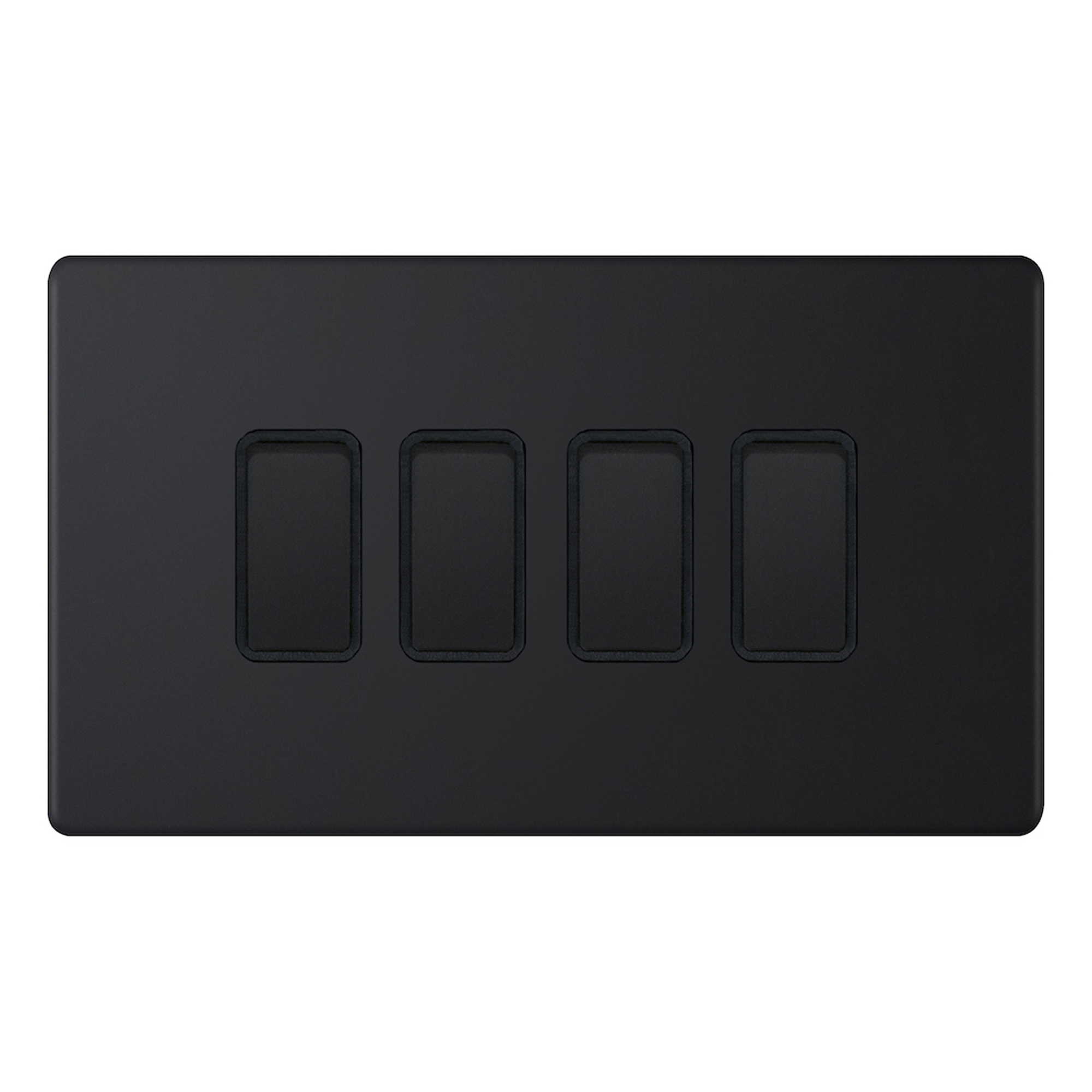 10 Amp Plate Switch - 4 Gang 2 Way - X-Rated - Range Selectric 5M-PLUS Screwless