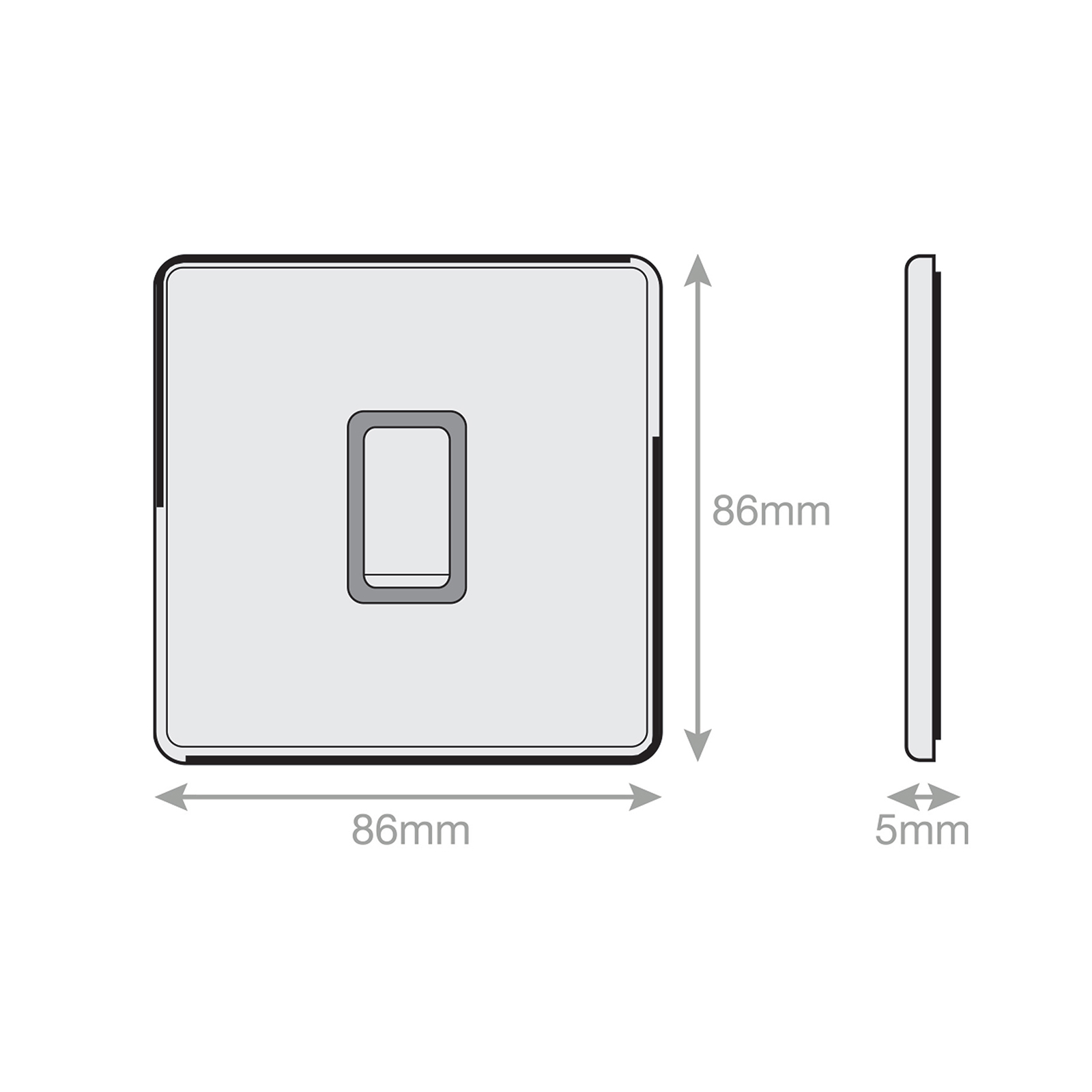10 Amp Plate Switch - 1 Gang Intermediate - X-Rated - Range Selectric 5M-PLUS Screwless