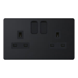 13 Amp Socket Outlets DP + 2 Earth Terminals - Switched - Range Selectric 5M-PLUS Screwless
