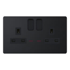 13 Amp Socket Outlets with LED Neons DP - Switched - Range Selectric 5M-PLUS Screwless