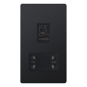 Dual Voltage Shaver Socket 115V & 230V Output - Range Selectric 5M-PLUS Screwless