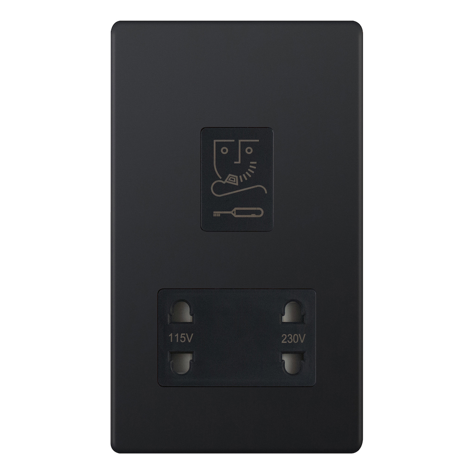 Dual Voltage Shaver Socket 115V & 230V Output - Range Selectric 5M-PLUS Screwless