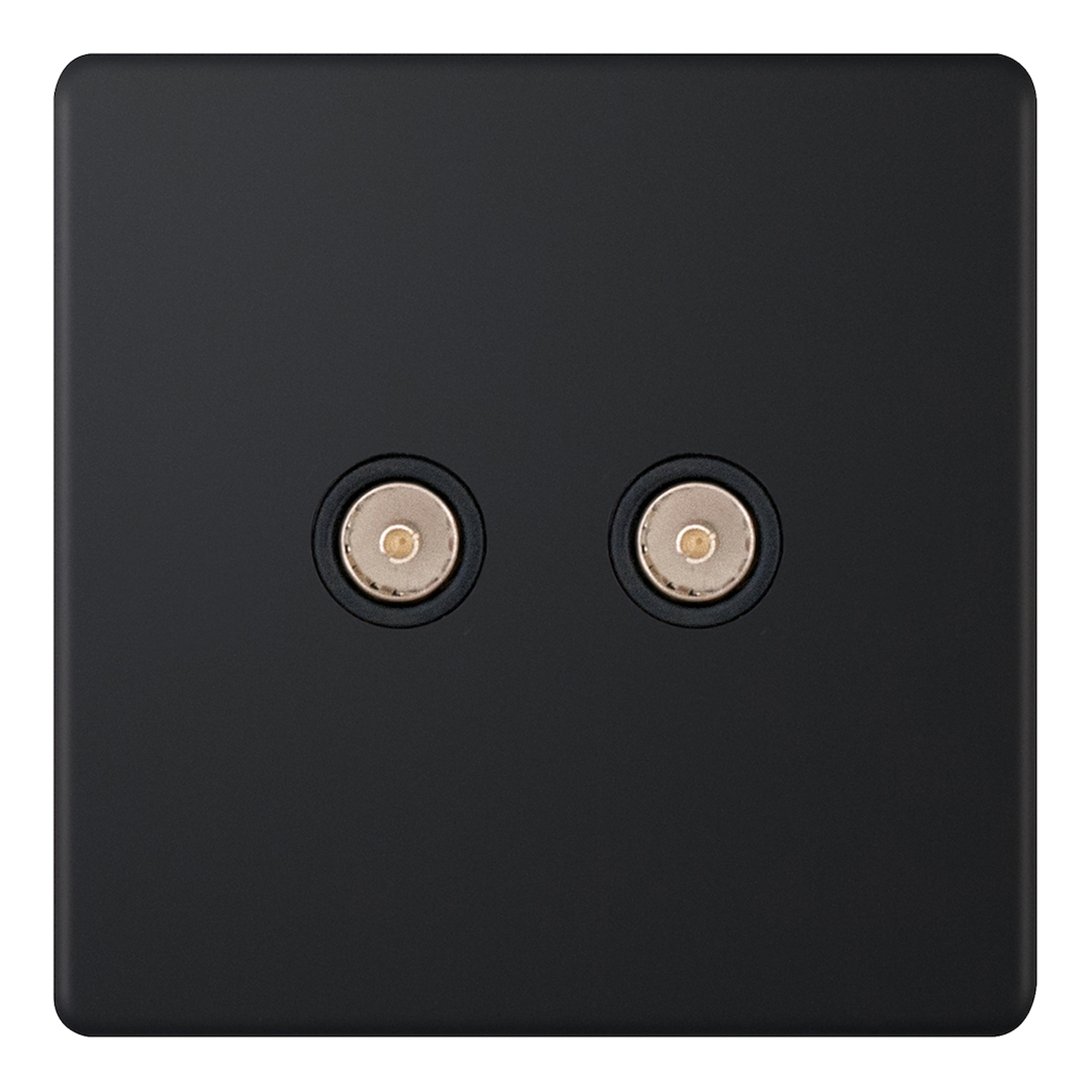 2 Gang TV/FM Coaxial/Aerial Socket - Range Selectric 5M-PLUS Screwless