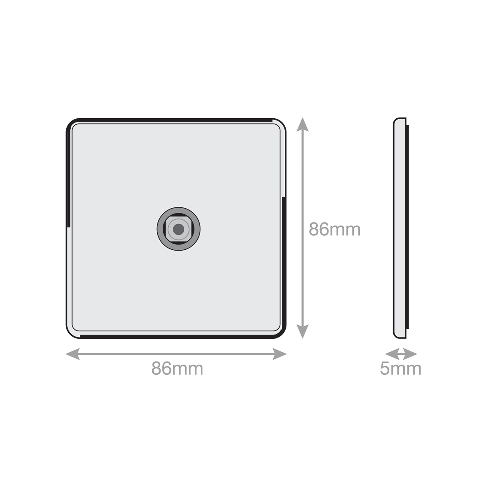 1 Gang F-Type Satellite Socket - Range Selectric 5M-PLUS Screwless