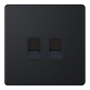 2 Gang RJ45 Computer / Data Socket - Range Selectric 5M-PLUS Screwless