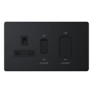 45 Amp Cooker Unit with 13 Amp Switched Socket - Range Selectric 5M-PLUS Screwless