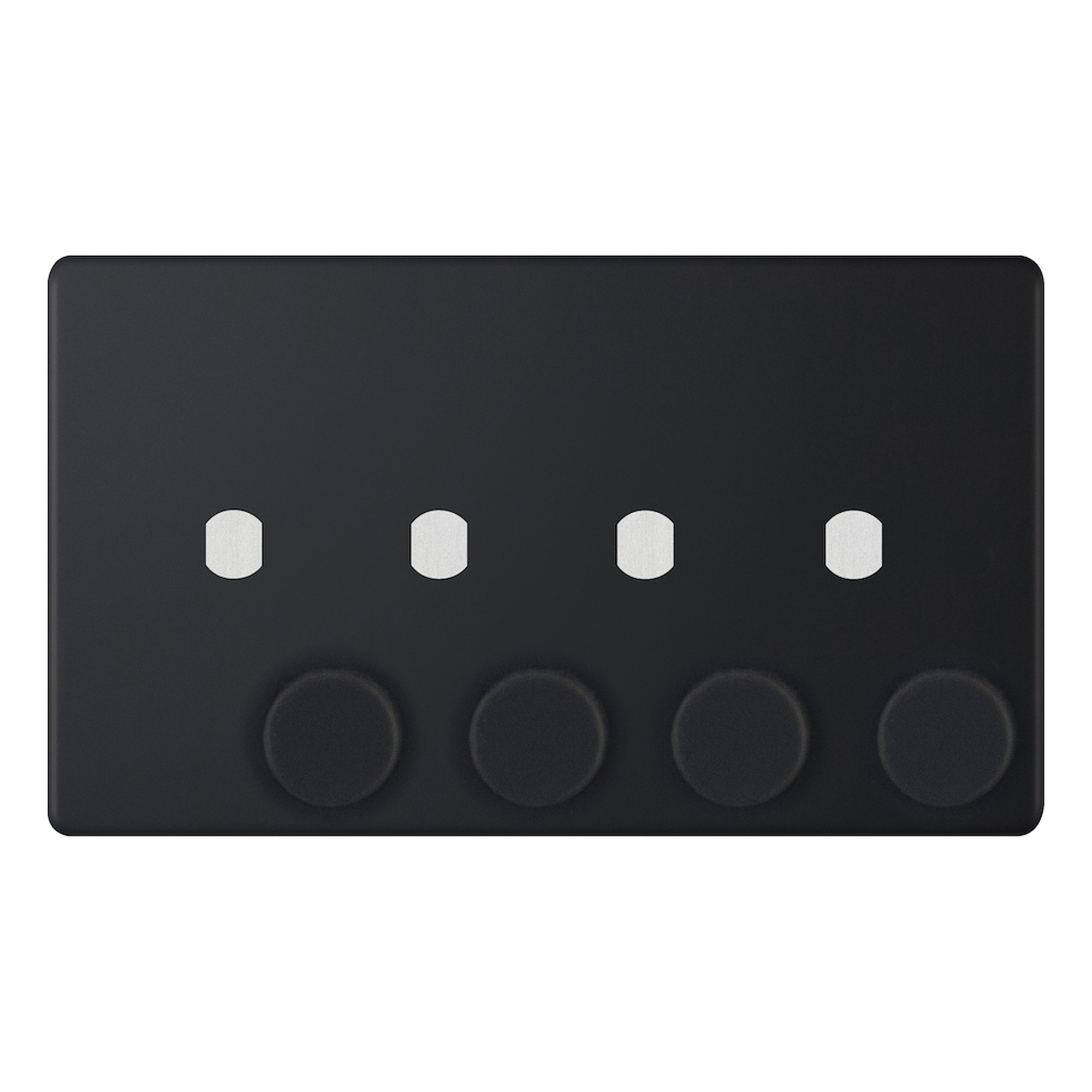Empty Dimmer Plate - 4 Aperture Plate with Knobs - Range Selectric 5M-PLUS Screwless