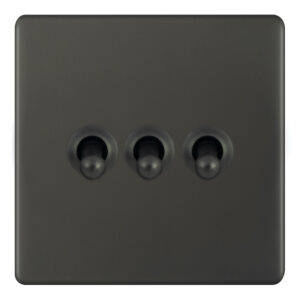 10 Amp Toggle Switch - 3 Gang 2 Way - Range Selectric 5M-PLUS Screwless
