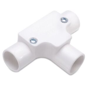 Univolt 20mm White PVC Inspection Tee
