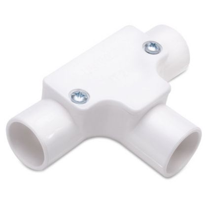 Univolt 20mm White PVC Inspection Tee