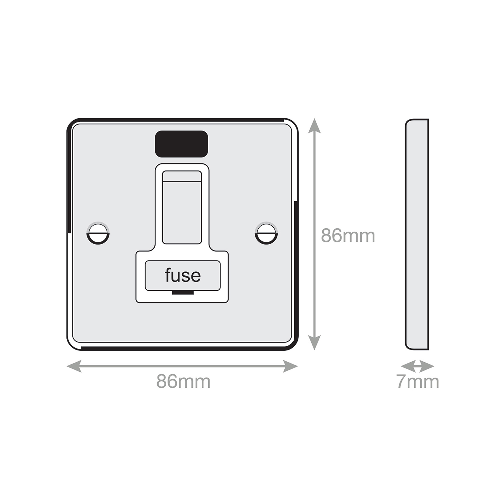 13 Amp Fused Connection Unit with Neon DP - Switched - Range Selectric 7M-PRO