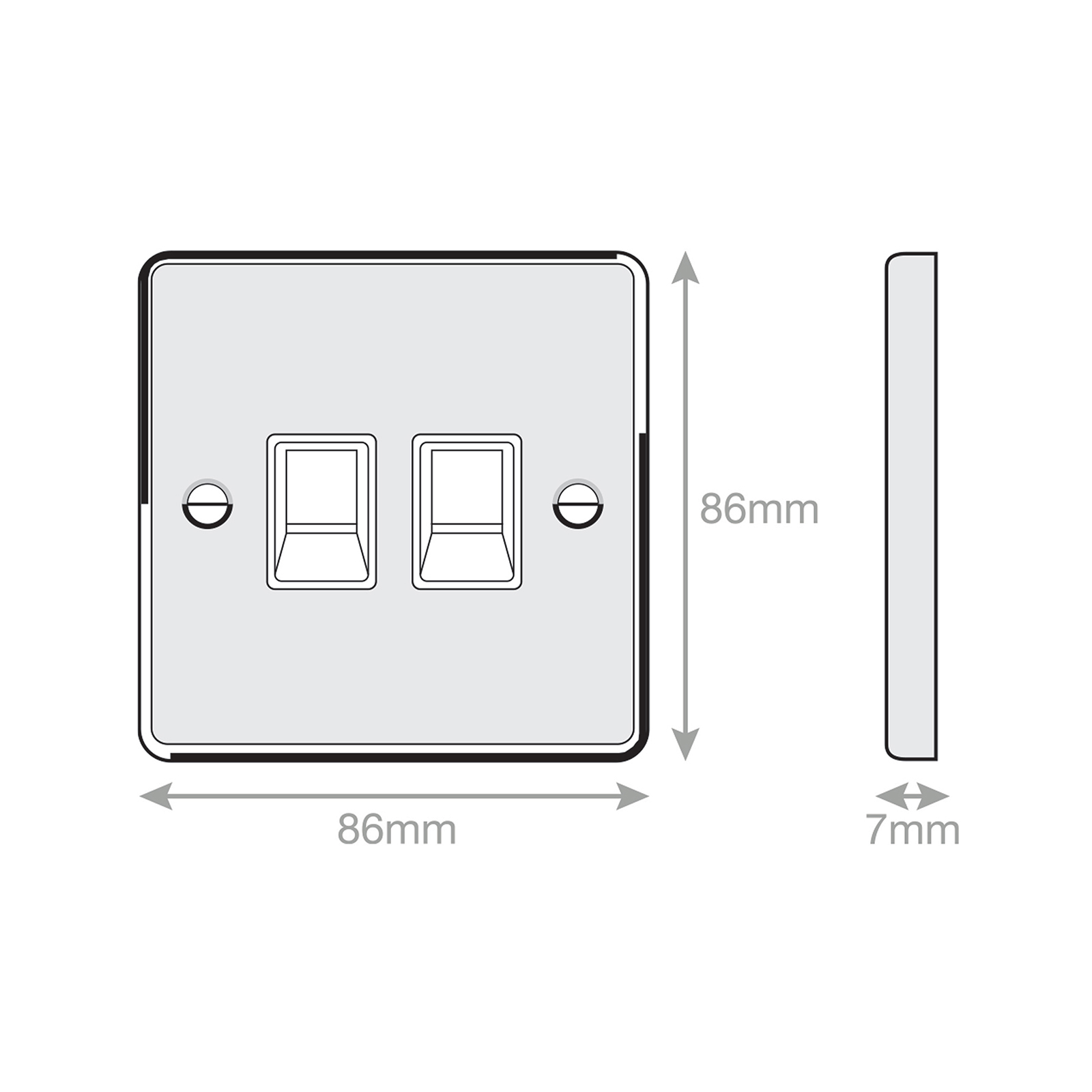 2 Gang RJ45 Computer / Data Socket - Range Selectric 7M-PRO