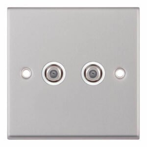 2 Gang F-Type Satellite Socket - Range Selectric 7M-PRO