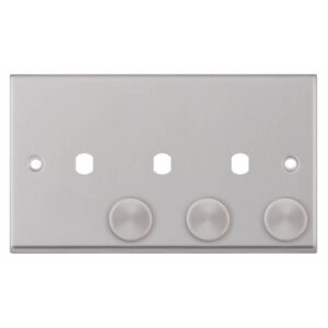 Empty Dimmer Plate - 3 Aperture Plate with Knobs - Range Selectric 7M-PRO