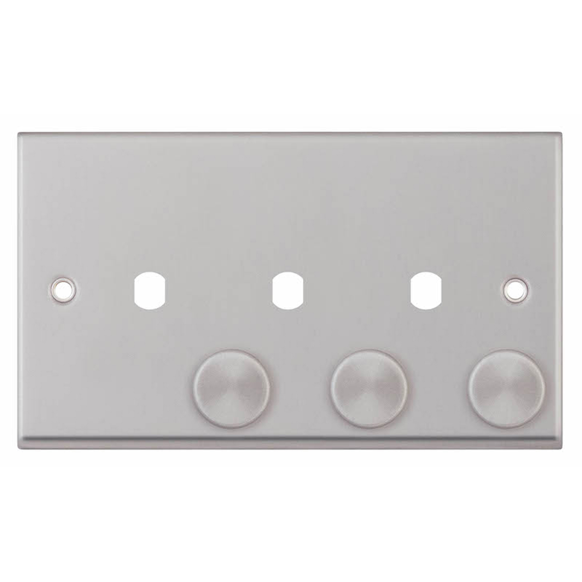 Empty Dimmer Plate - 3 Aperture Plate with Knobs - Range Selectric 7M-PRO