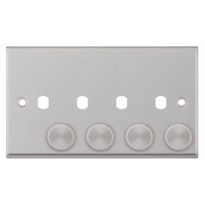 Empty Dimmer Plate - 4 Aperture Plate with Knobs - Range Selectric 7M-PRO