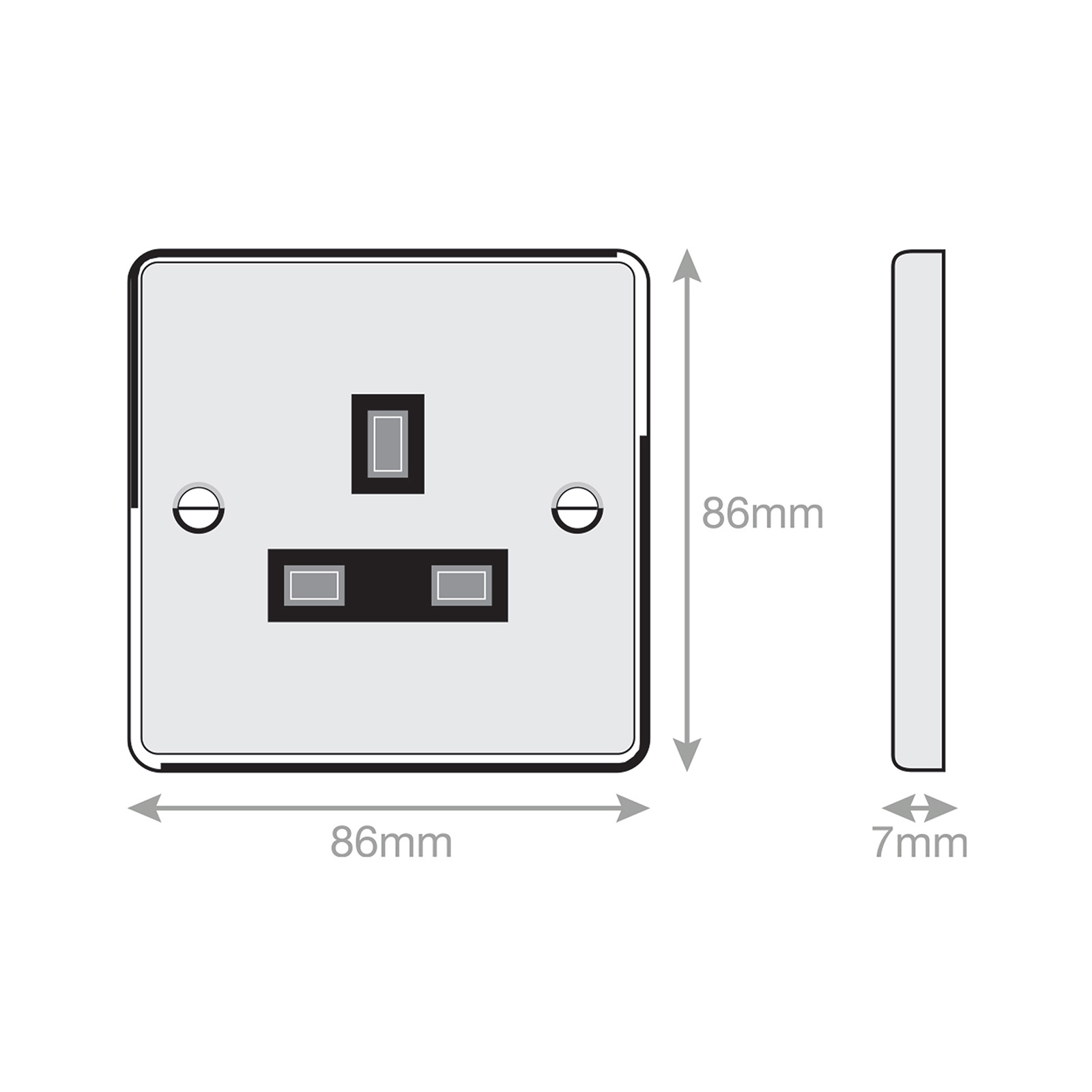 13 Amp Socket Outlet - Unswitched - Range Selectric 7M-PRO