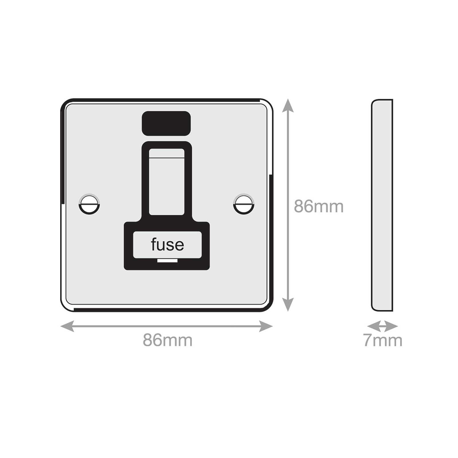 13 Amp Fused Connection Unit with Neon DP - Switched - Range Selectric 7M-PRO