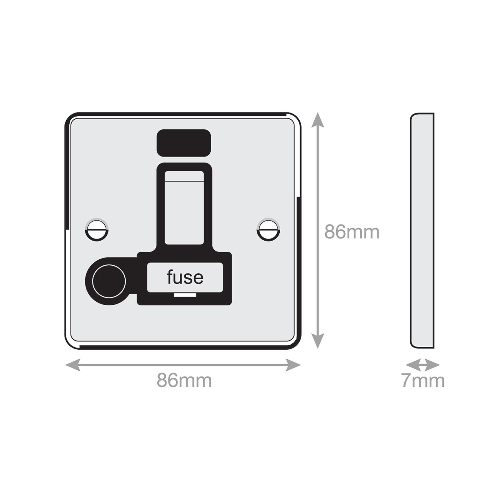 13 Amp Fused Connection Unit with Neon & Flex Outlet DP - Switched - Range Selectric 7M-PRO