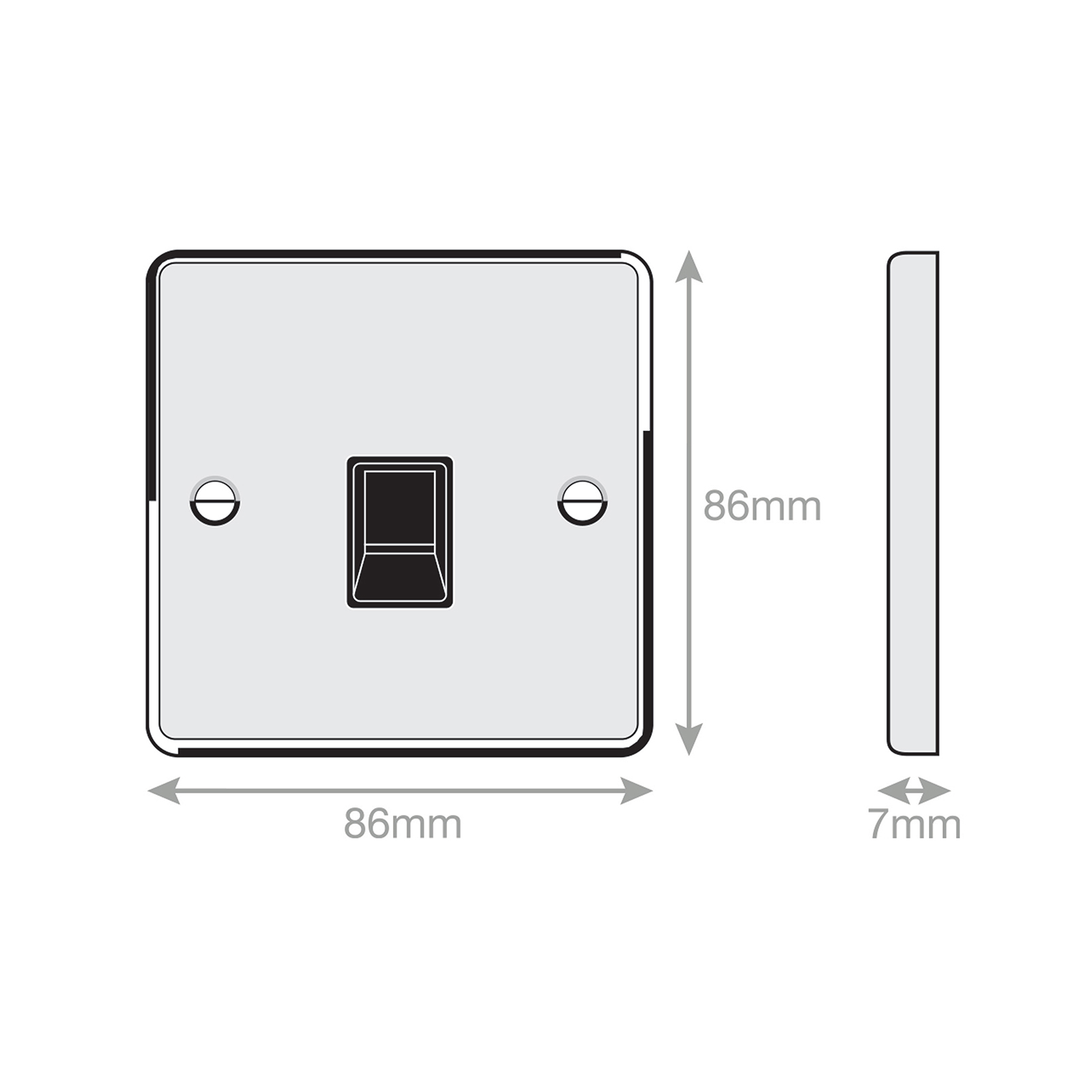 1 Gang RJ45 Computer / Data Socket - Range Selectric 7M-PRO