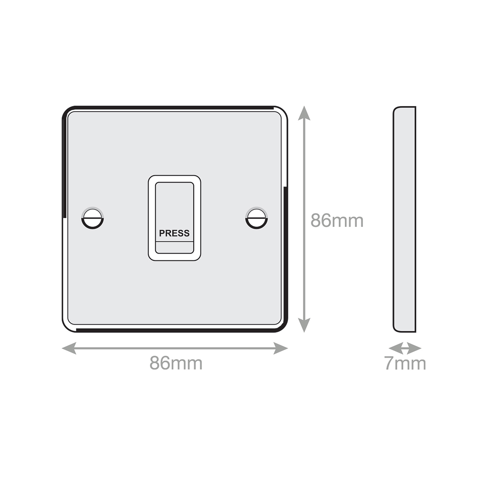 10 Amp Plate Switch - Push Switch PRESS - X-Rated - Range Selectric 7M-PRO