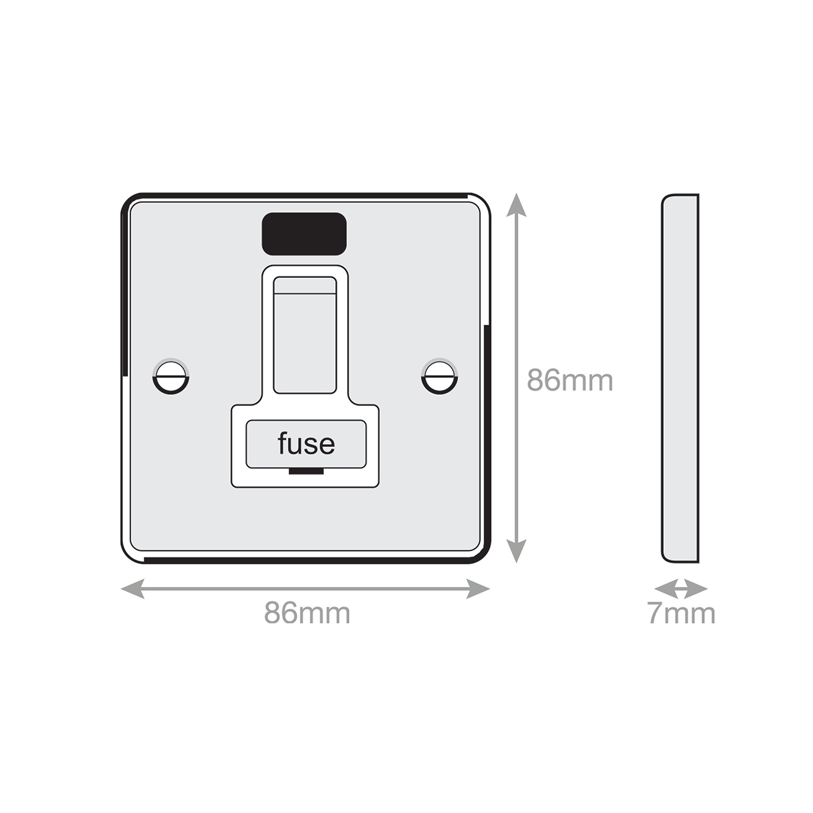 13 Amp Fused Connection Unit with Neon DP - Switched - Range Selectric 7M-PRO