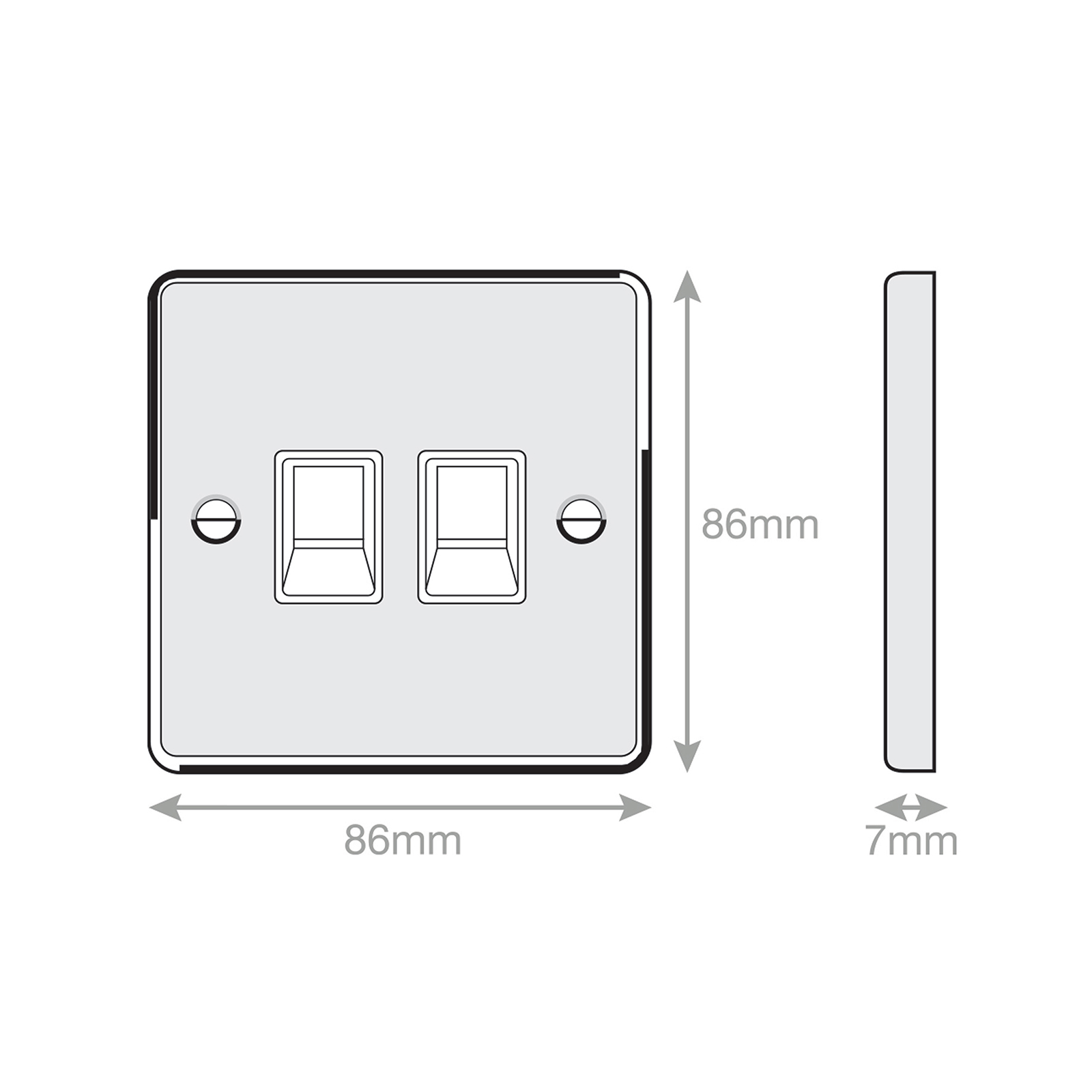 2 Gang RJ45 Computer / Data Socket - Range Selectric 7M-PRO