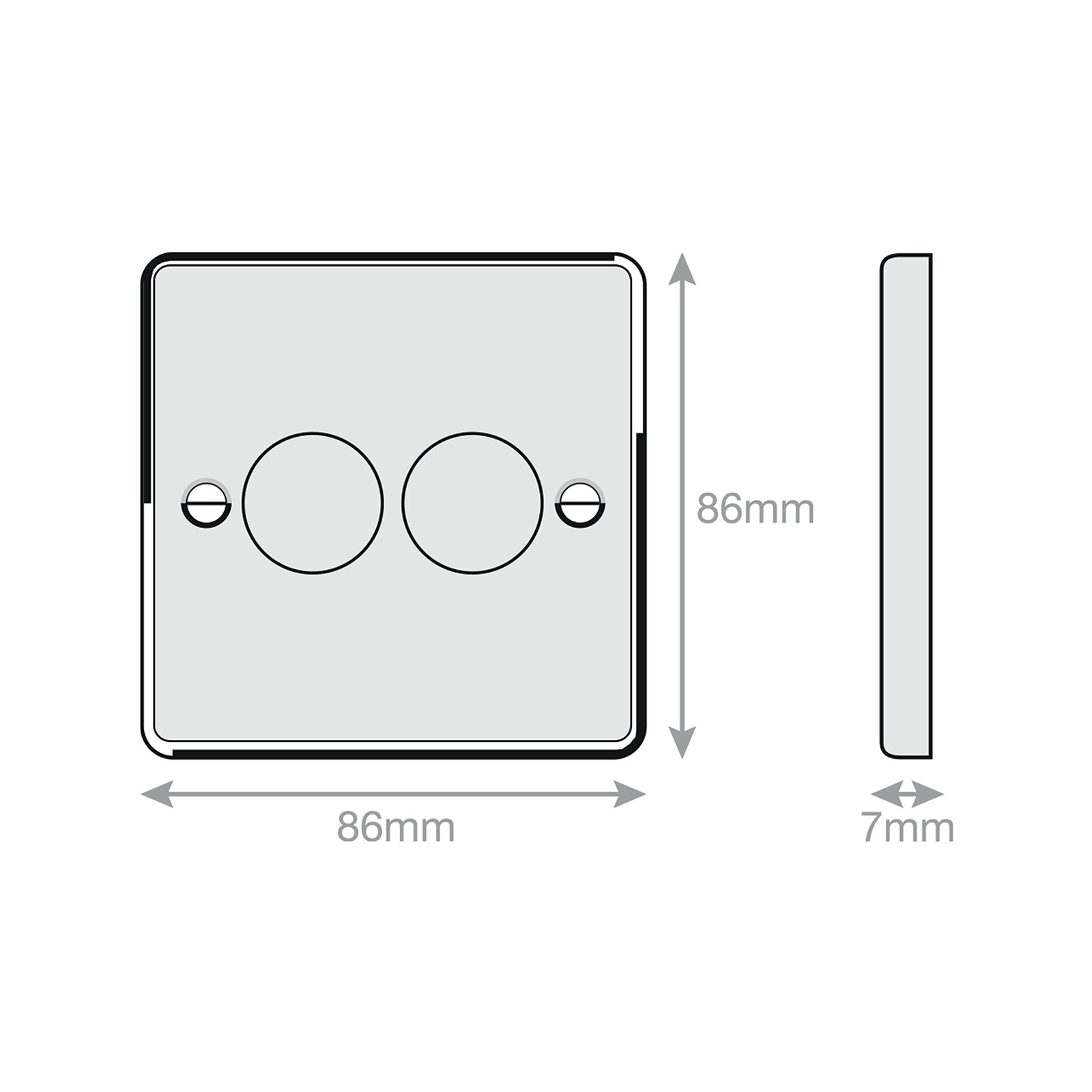 LED Dimmer - 5-100W, 2 Gang 2 Way - Range Selectric 7M-PRO