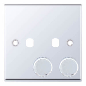 Empty Dimmer Plate - 2 Aperture Plate with Knobs - Range Selectric 7M-PRO