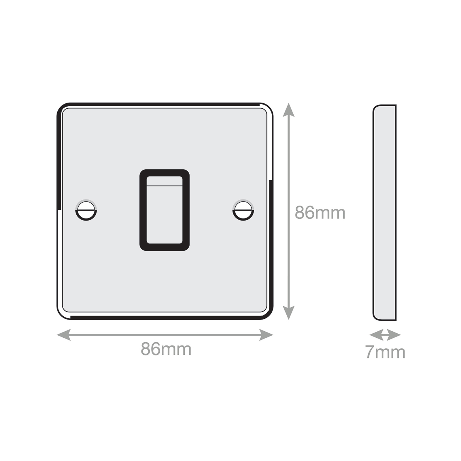 10 Amp Plate Switch - 1 Gang 2 Way - X-Rated - Range Selectric 7M-PRO