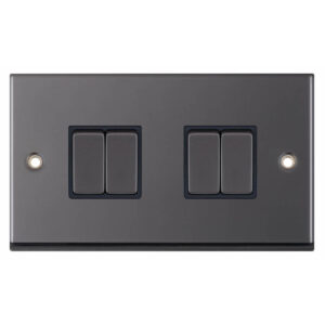 10 Amp Plate Switch - 4 Gang 2 Way - X-Rated - Range Selectric 7M-PRO