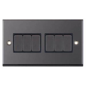 10 Amp Plate Switch - 6 Gang 2 Way - X-Rated - Range Selectric 7M-PRO